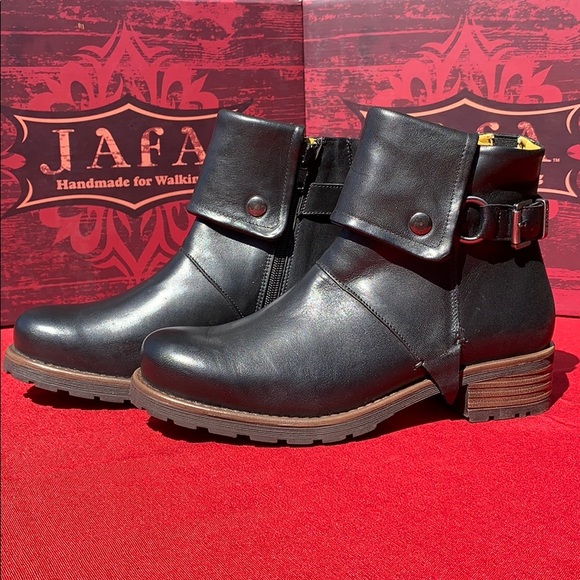 Jafa Shoes Jafa 492 Black Cuffed Ankle Boots Size 38 Poshmark